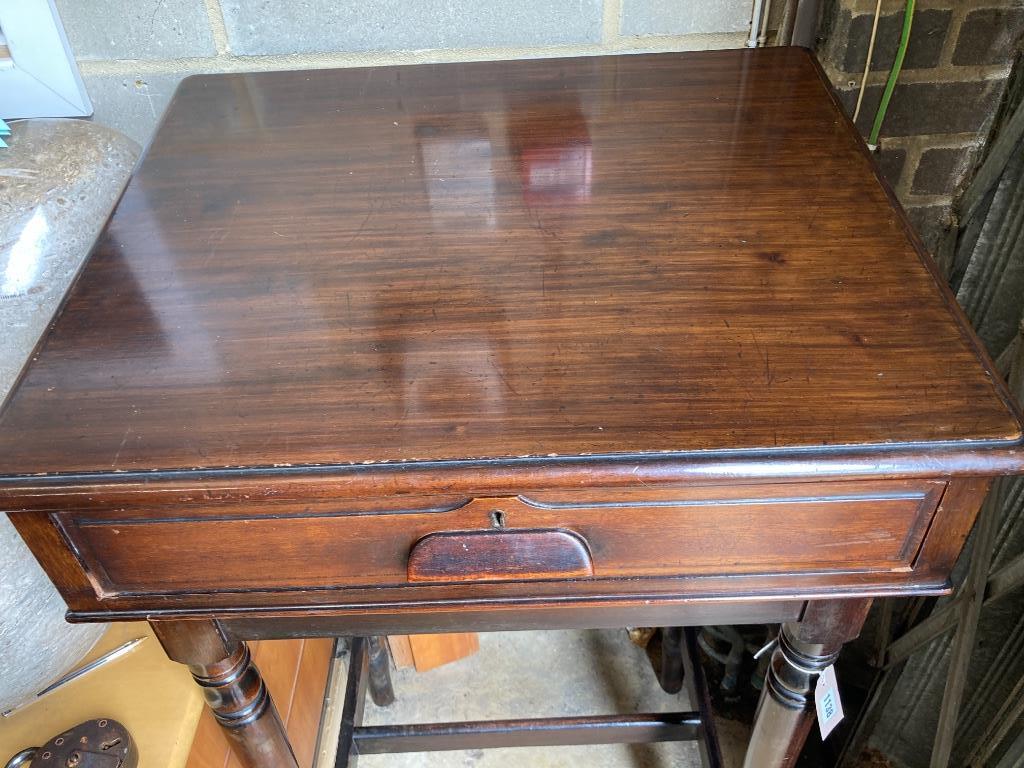 An early 20th centurye Globe Wernicke clerk's desk, length 64cm, depth 56cm, height 118cm